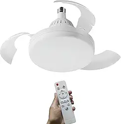 Ventilador Teto Retratil Lampada Led 3 Em 1 Iluminaçao Vento Ajustavel Controle Remoto Quarto Sala Estar Casa Verao