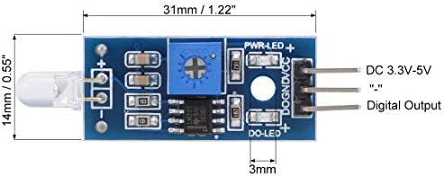 sourcing map Photosensitive Diode Sensor Light Detection Photodiode Module with Digital Output for Smart Car 3pcs