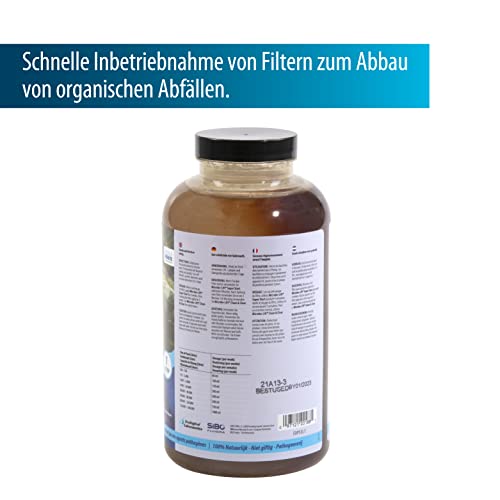 Bactéries de filtration pour démarrage rapide filtre à billes Aquaforte 1L - 3