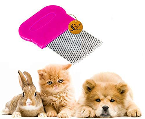 Sage Square 2 in 1 Dog Brush/Pet Long Bristle Comb for Grooming Safety for Pets from Mites/Lice/Ticks for Dog/Puppy/Kitten/Cat (Pink) (B086W5W71N) Amazon Price History, Amazon Price Tracker