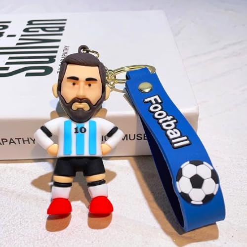 Image of Wanna Party Soccer Keychain, Messii Keychains for Boys Girls, Return Gift Favors, Cute Backpack Key Chain Accessories Wristlet Chain Car Charms