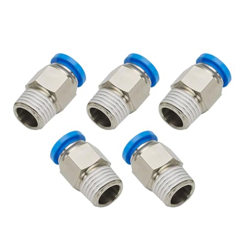 Image of B K JAGAN & CO 1 /2 inch Male Connector Air Push Type Pneumatic Fittings (Pack of 5pcs) (1 /2 inch x 10 mm)