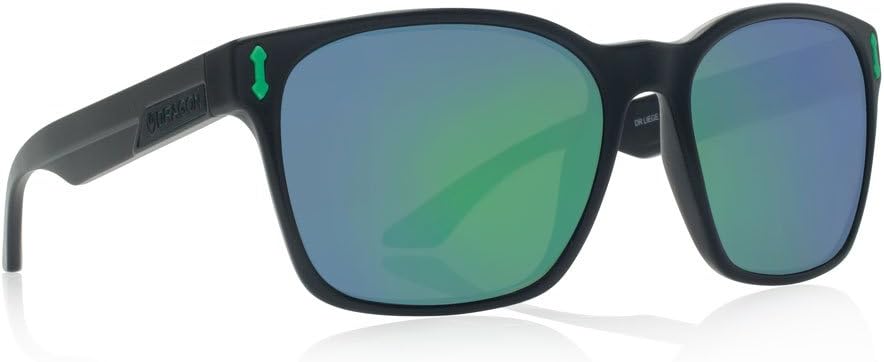 Dragon Liege Matte Black H2O Frame with Green Ion Polarized Lens Sunglasses