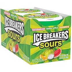 ICE BREAKERS Sours Assorted Fruit Flavored Sugar Free Mints Tins, 1.5 oz (8 Count)