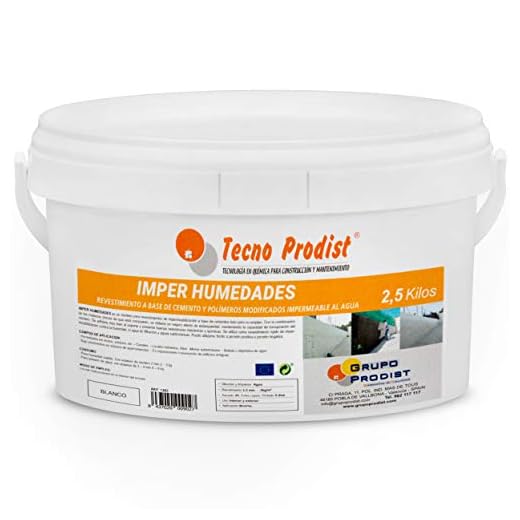 IMPER HUMEDADES de Tecno Prodist (2,5 Kg) Mortero para revestimiento de Paredes. Impermeabilización. Tratamiento humedades muros, sótanos, etc. Impermeable al agua, fácil de usar