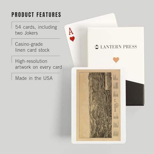 Baraja Lantern Press Barre Vermont, 52 cartas póker miniatura 3