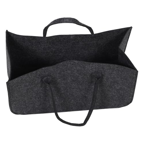 Ipetboom Stylish Felt Shopping Bag 2 Pcs Reusable Handbag for Firewood Vegetable Planting Storage