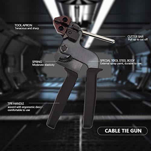 Ferramenta para abraçadeira de cabo, pistola de aço inoxidável, ferramenta de cortador tensor automá