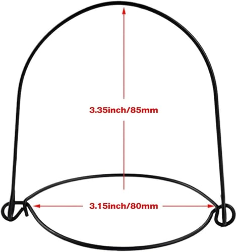 Miniatura 2 de Bignc Paquete de 12 perchas negras de acero inoxidable con asas de alambre para masón, bolas, tarros de conservas de boca regular