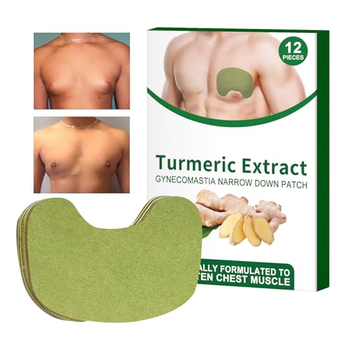 12 Brustfettentferner Für Männer,12 Stück Natürliches Gynäkomastie-Cellulite-Schmelzpflaster | Straffung Der Brustmuskulatur, Straffung Des Brust- Und Bauchpflasters