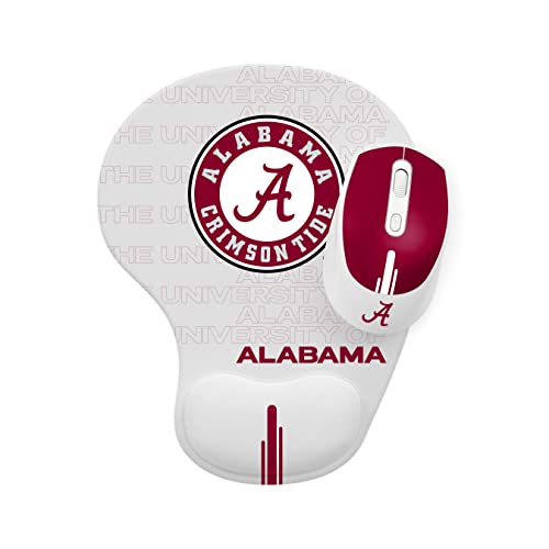 SOAR NCAA Wireless Mouse and Mouse Pad, Alabama Crimson Tide
