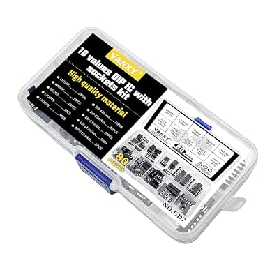 80Pcs ic Kits LM358P LM393P NE555P LM324N LM339N DIP-8 Socket DIP-14 Socket Timer,Operational Amplifier,Low Power Dual Comparator IC