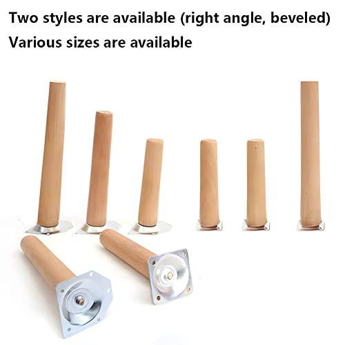 Patas de madera de 40 cm para reparar mesas y bancos con tornillos incluidos 8