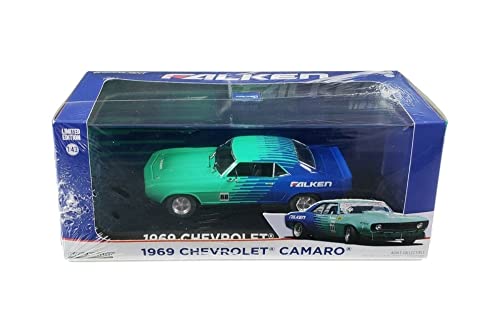 Modelo a escala 1:43 Chevy Camaro 1969 verde miniatura 2