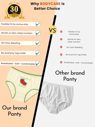 Image of Kids Girls Panty Ultrasoft Underwear 100% Cotton Soft Comfortable | Skin Friendly | Innerwear Pack of 6 Print May Vary