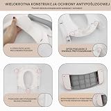 Royouzi Nocna deska sedesowa dla niemowląt, ze schodami, trener toaletowy dla dzieci, deska sedesowa dla dzieci z wyściółką poliuretanową i uchwytami, regulowana 38-47 cm, z antypoślizgowymi pedałami