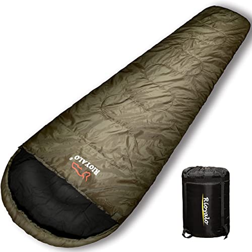 Rioyalo 0°F 0 Degree Winter Sleeping Bags For Adults Cold Weather | Grand-Teton Big And Tall Mummy Sleeping Bag W Compression Sack For Camping Hiking Backpacking | Xl 90.6 In | Up To 6 Ft 10 In #TOP2