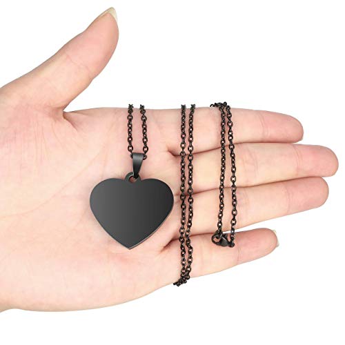 Jovivi Double Sided Personalized Photo Necklace Custom Heart Dog Tag Pendant With Picture Or Text For Family Friends Anniversary Valentines Day Gifts #TOP4