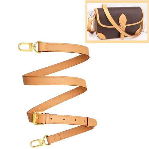 Image of Vachetta Leather purse strap Genuine Leather Adjustable Replacement Strap for Shoulder Bag Handbag Purse