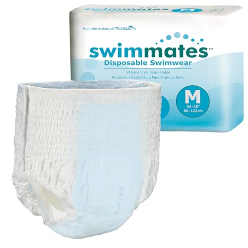 Get Back in the Pool: 9 Best Swim Diapers for Adults Over 50 6 Swimmates Adult Swim Underwear, Pull-Up with Tear-Away Side Seams, Unisex, Disposable, Medium (34'- 48' Waist), 20 Count (Pack of 1)
