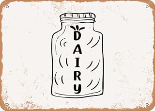 Dairy Metal Sign – 12x16 Inch Vintage Style for Home, Garage, Bar, or Wall Decor