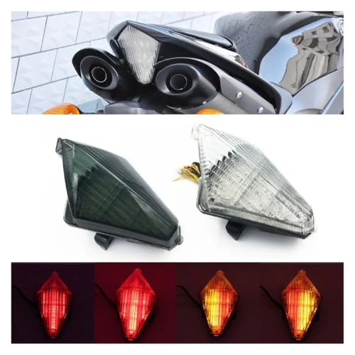 Luz trasera transparente YZF R1 2007 2008 con intermitentes LED 2
