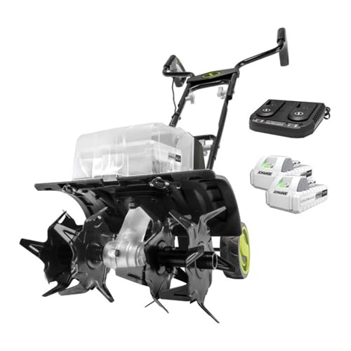 Sun Joe 24V Cordless Garden Tiller Cultivator Kit with Battery and Charger for Weeding,...
