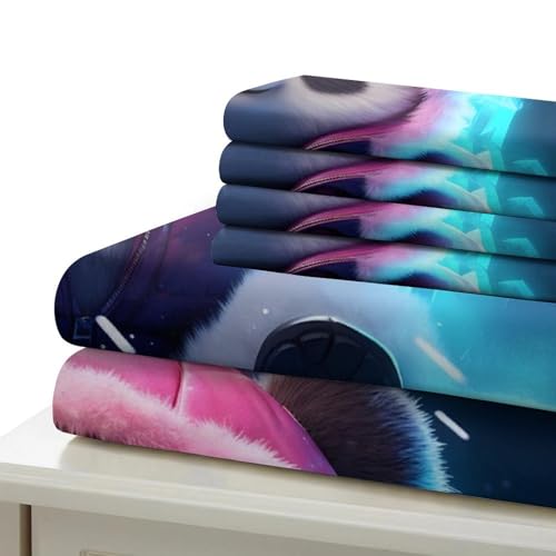 Housse de couette souris 260x220cm parure de lit microfibre imprimé 3D hypoallergique