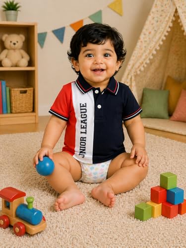 Image of BODYCARE Kids Inafant Boys Half Sleeves Cotton T-Shirt | Skin Friendly Regular Fit | Ultra Soft Breathable Comfortable & Durable | Pack of 2 | Assorted |Casual for Toddler