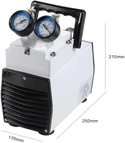 Pompa per Vuoto a Membrana, Senza Olio, velocità Regolabile, Bassa rumorosità, Pompa per Vuoto da Laboratorio ad Alta precisione con microfiltro