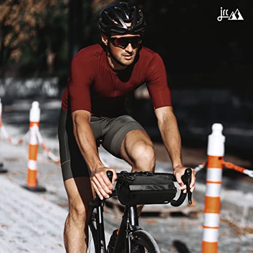 Jrc Components Bike Handlebar Bag For Bicycles | Water Resistant 600D Polyester Bicycle Handlebar Bag - Bike Front Bag | Handle Bar Bag With Ykk Aquaguard Zipper And Adjustable Bungee Cord - Olive Green #TOP6