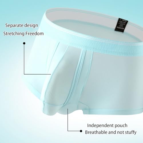 Men's Boxer Briefs Underwear Seamless Mid Rise Breathable Elastic Short Boxer Underwear3