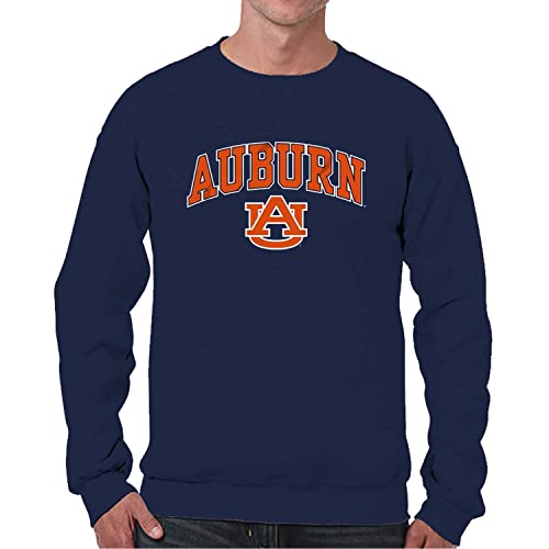 Image of NCAA College Sweatshirt Fleece Crewneck Pullover for Men and Women | Officially licensed NCAA college gameday crewneck pullover - 9 oz fleece lined sweatshirt with arch and logo design