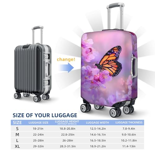 Beautiful Butterfly Elastic Travel Luggage Covers Dustproof Scratch-Resistant Suitcase Protector Fit 22-24 Inch4