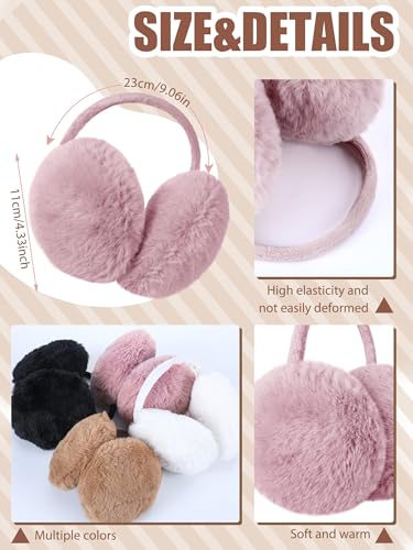 4 Pcs Warm Ear Muffs Winter Earmuffs Cute Ear Covers for Kids teenager Outdoor Activities Warmth3