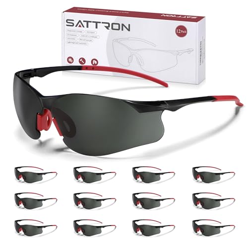 Safety Glasses Tinted 12 Pack, Protective Eyewear for Men Women