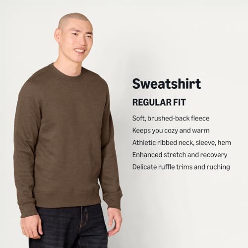 Image of Amazon Essentials Men's Crewneck Fleece Sweatshirt with Ribbing (Available in Big & Tall)