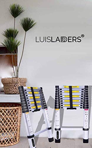 Telescoping Ladder 10.5 FT, Aluminum Extension Ladders for Home Use Roof RV Outdoor Activities