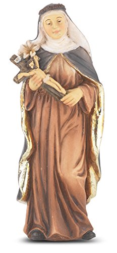 Estatua 4 pulgadas con tarjeta de oración Santa Catalina de Siena