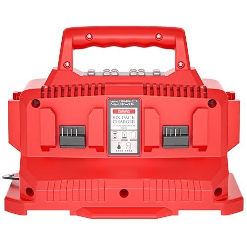 6-Ports 18V Rapid Battery Charger Station for Mil-Waukee 18V Battery