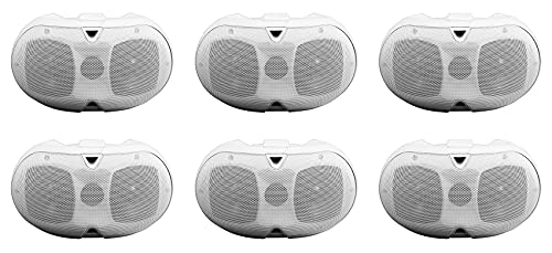 Rockville 6 D4-16 White Dual 4