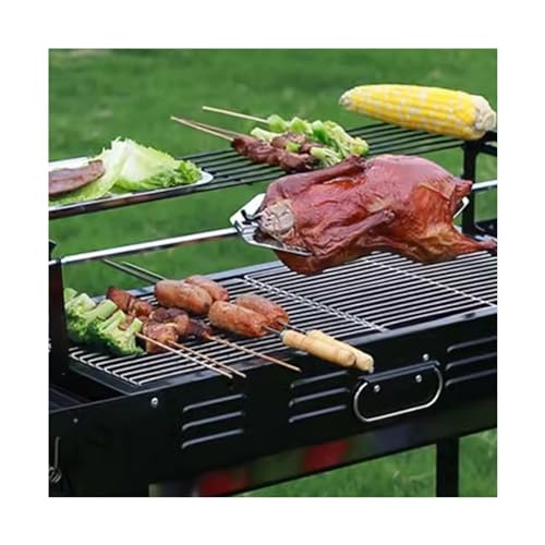Estufa de barbacoa casera multifuncional y plegable con estante lateral portátil 5