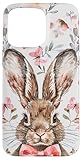 Cute Spring Easter Rabbit Bunny Cottagecore Flower Pattern Case for iPhone 15 Pro Max