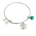 YFN Tree of Life Charm Expandable 925 Sterling Silver Bangle Bar Bracelet 7.75"
