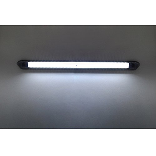 RV Porch Light, 12v LED Exterior Lighting for RV 22 Inch Camper Cargo Food Truck Enclosed Trailer Flood Lights Black Aluminum Waterproof Outdoor Light Bar 13 Watts 800 Lumens 7000K Cool White, 1-Pack - Thumbnail 2