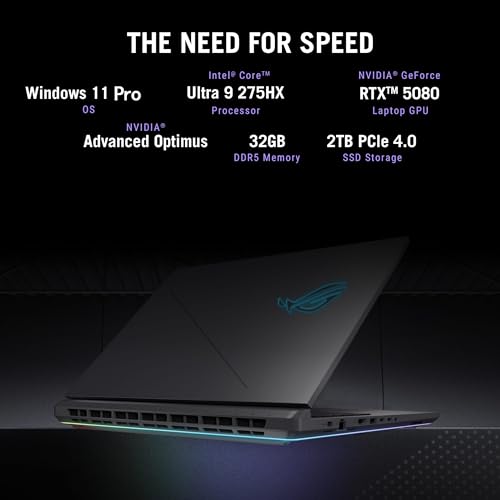 Image of 2025 ASUS ROG Strix G18 Gaming Laptop - NVIDIA RTX 5080(16GB GDDR7), Intel Ultra 9 275HX, 18 inch 2.5K 240Hz Display, Wi-Fi 7, Windows 11 Pro, Office Lifetime License & Accessories, 64GB DDR5 RAM 4TB SSD