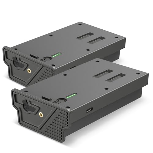 Image of New Reveal Lithium Battery Pack Compatible with Reveal Hunting Camera Ultra, X, X Pro, Pro 3.0, X Gen 2.0 3.0, XB, SK, Upgraded Solar Panel Compatibility, LED Battery Meter (Pack of 2)