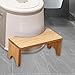 FashionCha Toilet Stool Toilet Potty Stool,Portable Compact Footstool Squatting Bathroom for Elderly Children, Wood
