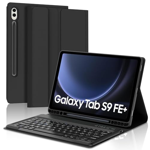 Tastiera Bluetooth ricaricabile Samsung Tab S9+: batteria ricaricabile incorporata, lungo tempo di standby. La tastiera può essere collegata al tuo tablet Samsung s9+in modalità wireless tramite Bluetooth. La nuova generazione di tecnologia Bluetooth 5.0 è progettata per una connessione più veloce e una risposta più sensibile.