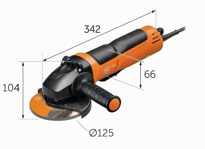 Amoladora angular regulable FEIN de 3800-9000 m/min para desbaste efectivo 3